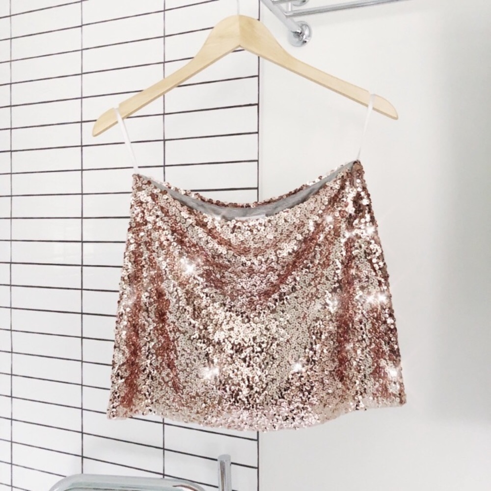 Sequin mini skirt